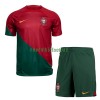 Maillot de Supporter Portugal Domicile Coupe du Monde 2022 Pour Enfant